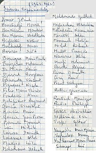COLLEGE MODERNE LECLERC SIDI BEL ABBES NOMS 1961 SCIENCES EXPERIMENTALES